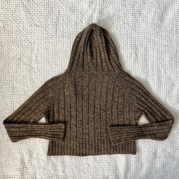 Y2K No Boundaries Brown Knit Hoodie - Picture 6 of 7